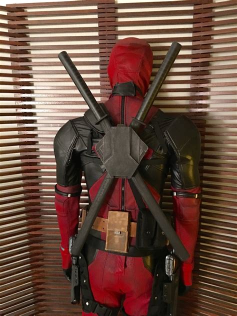 Deadpool Movie Swords And Back Scabbard 3d Printed By Deadpaulprops