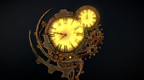 Broken Steampunk Clock Download Free 3d Model By Vasskacsohunor