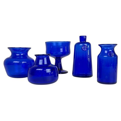 24 piece collection of blue niloak midcentury pottery for sale at 1stdibs