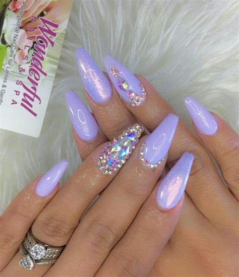 Purple Nails With Rhinestones 53 Creative Stiletto Nail Art Designs Page 16 Foliver Blog 42