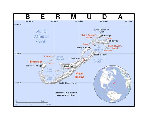 Bermuda Tourist Map Detailed