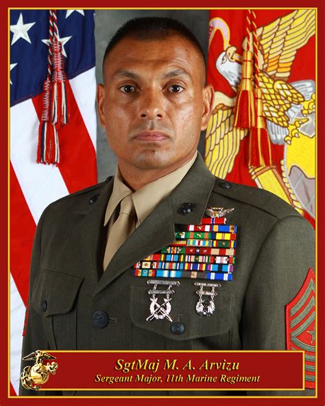 Sergeant Major Arvizu 1st Marine Division Leaders