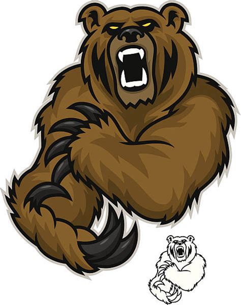 Best Silhouette Of A Kodiak Brown Bear Illustrations Royalty Free
