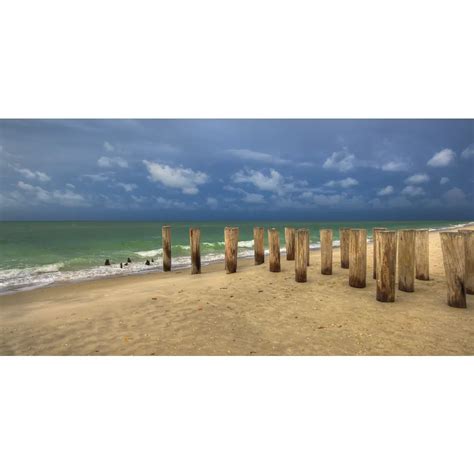 Beach Scene Tiles Naples Pilings Ii Tile Mural