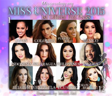 64th Miss Universe Pageant 1st Official Hot Picks Missosology