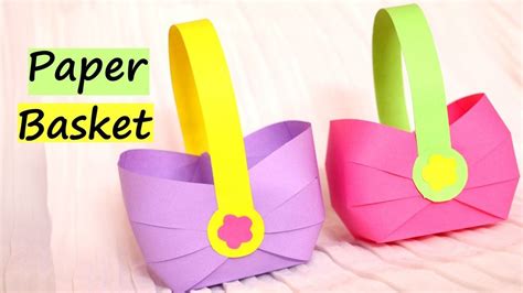 How To Make A Paper Basket For Easter 2017 Easy Paper Crafts Paper