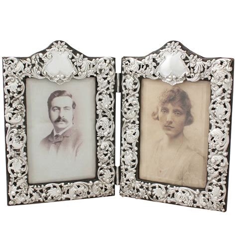 sterling silver double photograph frame antique victorian for sale at 1stdibs
