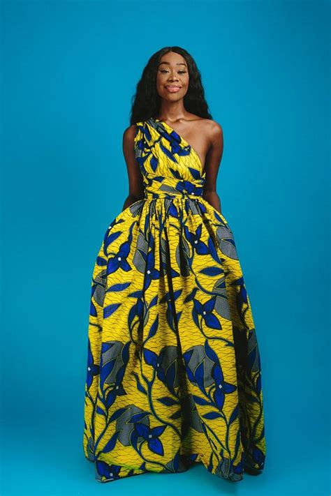Maxi Infinity In Yellow And Blue African Fashion Dresses African