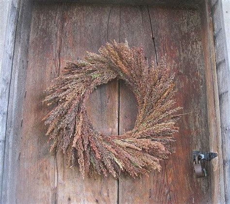 Broom Corn Wreath All Natural Sorghum Decoration For Door Or Wall