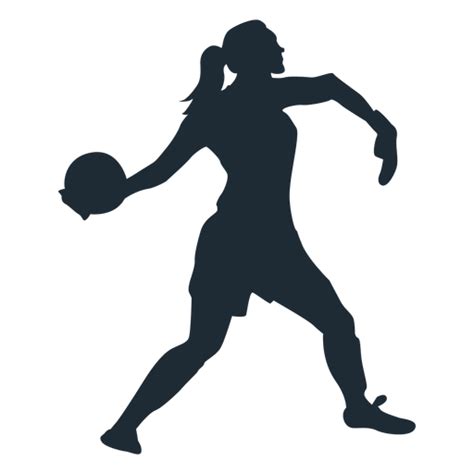 Woman Goalkeeper Throwing Ball Silhouette Transparent Png And Svg
