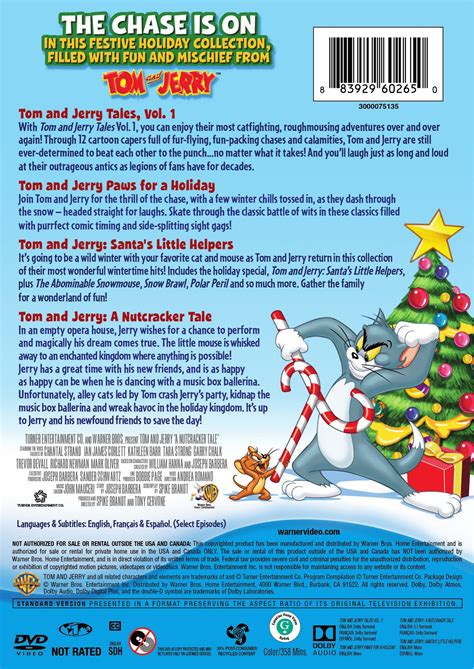 Warner Bros Tom And Jerry Holiday 4 Kid Favorites Dvd