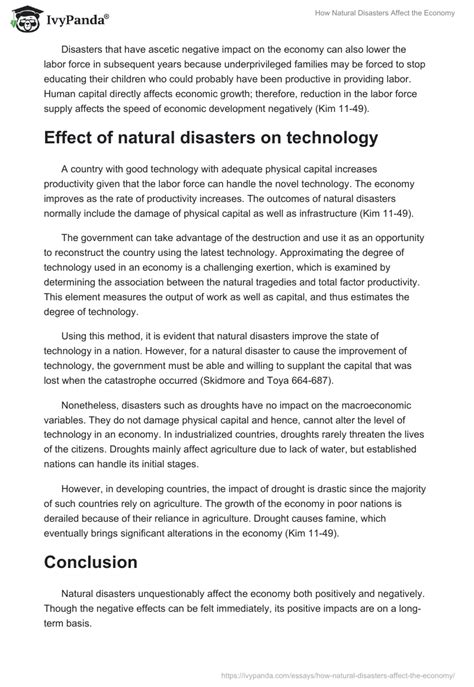 How Natural Disasters Affect The Economy 1359 Words Essay Example