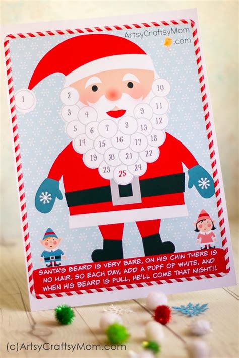 Free Printable Santa Countdown Calendar