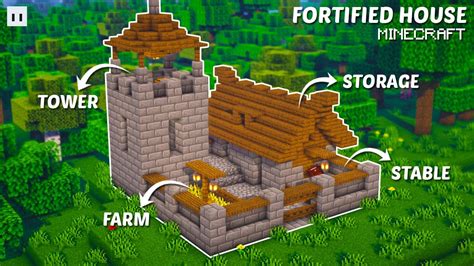 Minecraft How To Build A Small Fortified House Safe And Secure Base