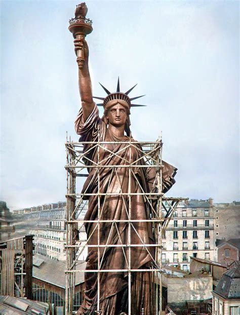 The Statue Of Liberty Paris France 1886 Before It Was Transported