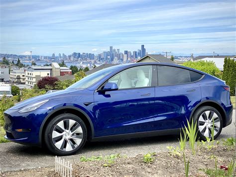 Tesla Model Y Blue Tesla Model Y Likely To Roll Out Of Fremont Plant