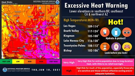 NWS Las Vegas On Twitter UPDATE EXCESSIVE HEAT WARNING Monday