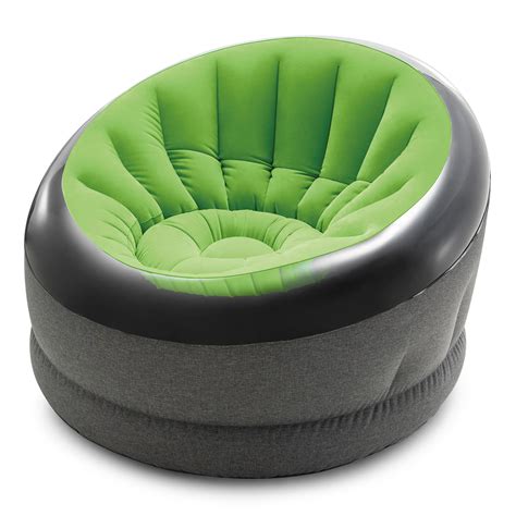 Intex Empire Indoor Inflatable Blow Up Dorm Room Lounge Air Chair Lime