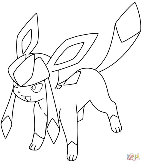 Glaceon Pokemon Coloring Page Free Printable Coloring Pages
