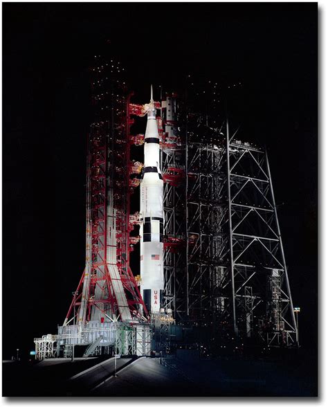 Nasa Apollo 8 Spacecraft On Launch Pad 11x14 Silver Halide Photo Print