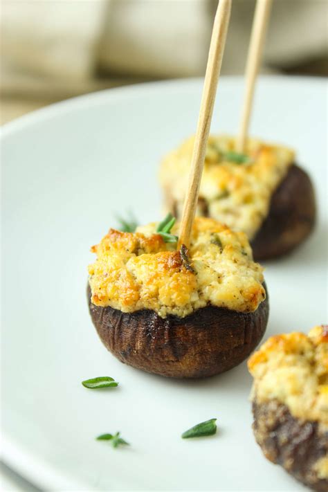 Goat Cheese Stuffed Mushrooms From The Fitchen
