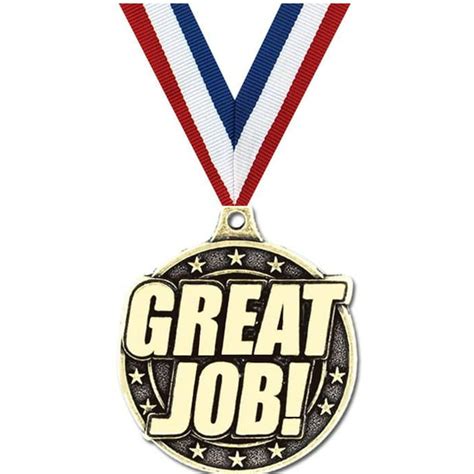 Great Job Medals 2 Gold Diecast Great Job Medal Award 1 Pack