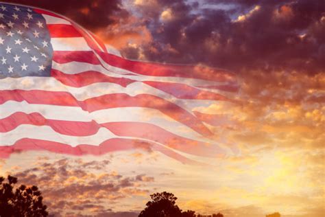 American Flag Sunset Stock Photos Pictures And Royalty Free Images Istock