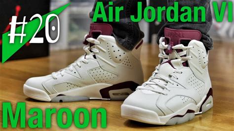 20 Nike Air Jordan VI Maroon On Feet Sneakerkult YouTube