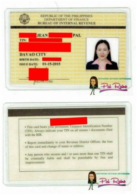 Replacement For Lost Bir Taxpayer Identification Number Card Tincard