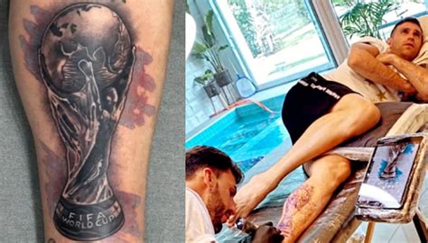 Dibu Mart Nez Presume Su Nuevo Tatuaje De La Copa Del Mundo