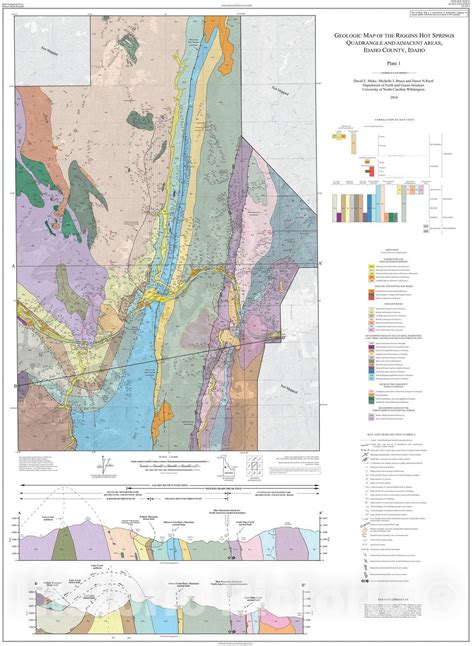 Map Geologic Map Of The Riggins Hot Springs Quadrangle And Adjacent