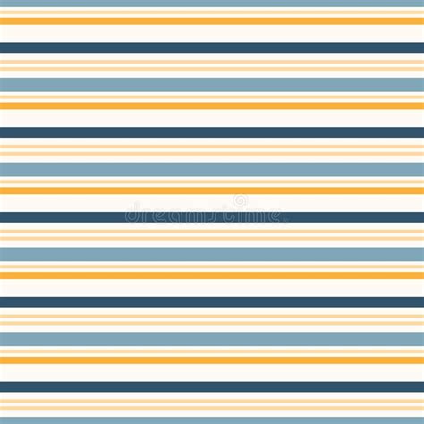 Horizontal Stripes Pattern Simple Colorful Vector Lines Seamless