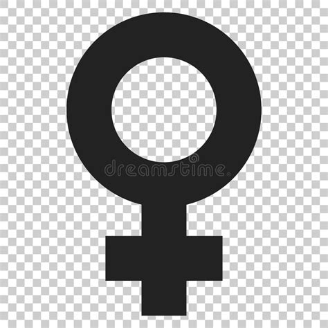 Female Sex Symbol Vector Icon In Flat Style Women Gender Illustration