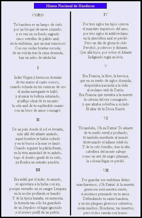 El Himno Nacional De Honduras