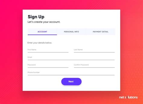 9 Form Design Best Practices Form Ux Examples Net Solutions