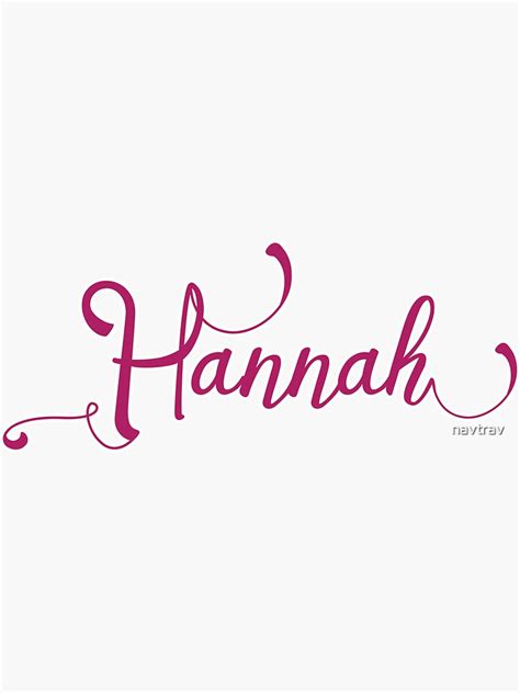 Hannah Name Sticker Von Navtrav Redbubble