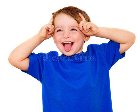 Kid Making Funny Expression Stock Image Image Of Mischievous Indoor