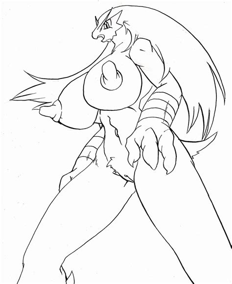 Rule 34 Blaziken Breasts Claws Female Female Only Monochrome Nipples
