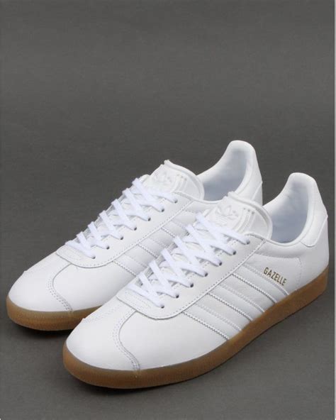Adidas Gazelle Trainers White Leather Gum Adidas Gazelle Adidas Adidas Shoes Originals