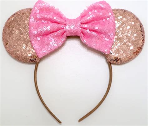 Pink Minnie Mouse Ears Pink Disney Ears Pink Minnie Ears Etsy