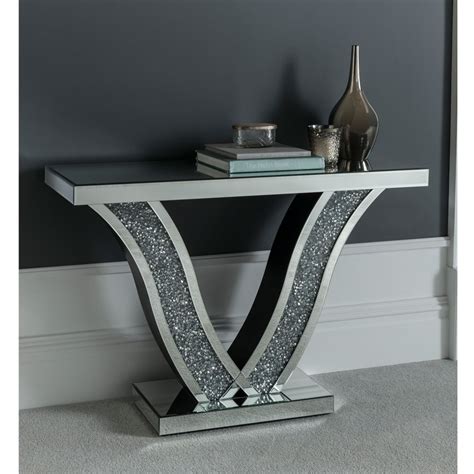 Diamond V Shaped Mirrored Glass Mirrored Console Table At Rs 25500
