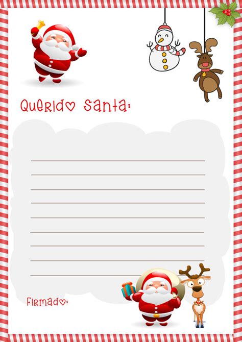 30 Cartas Para Papá Noel Santa Claus Para Imprimir Bebeazultop