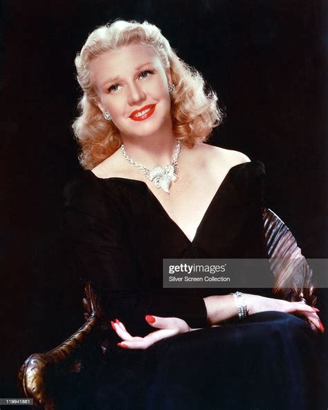 Ginger Rogers Us Actress And Dancer Wearing A Low Cut V Neck