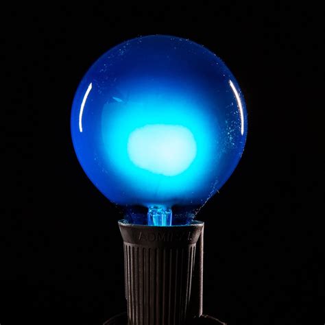 Box Of 25 G50 Blue Satin C9 E17 Base Light Bulbs Hometown