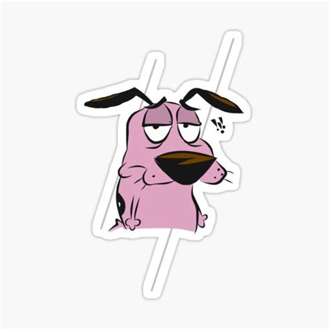 Courage The Cowardly Dog Sticker Redbubble