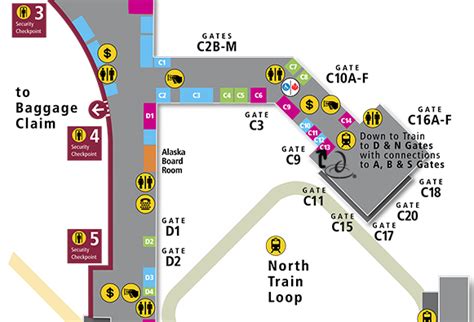 Seattle Airport Map N Gates Seattle Tacoma Sea Airport Terminal Map