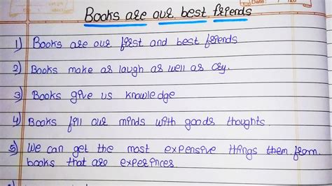 Short Essay On Books Are Our Best Friends In English 10 Lines On