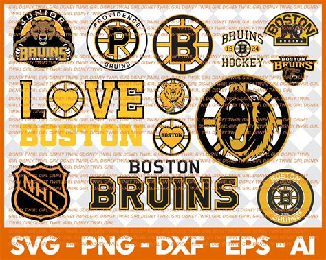 Boston Bruins Hockey Bundle Svg Dxf Png Files Etsy