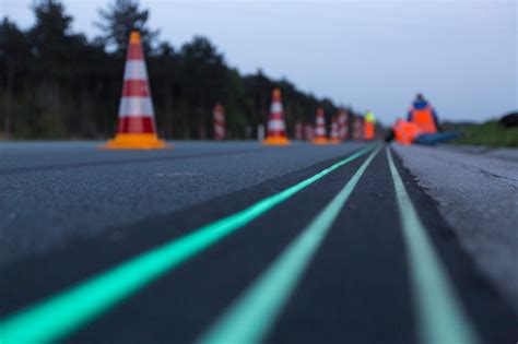 Smart Highway Glow In The Dark Road In The Netherlands Design Milk