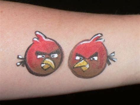 Angrybirds Mc Cardinals Face Painting Cheek Art Pop Designs